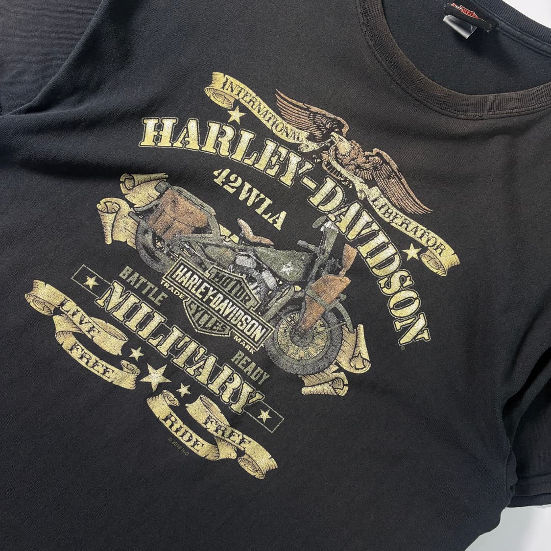 Harley davidson   할리데이비슨 밀리터리 모터사이클 반팔티 상품이미지3