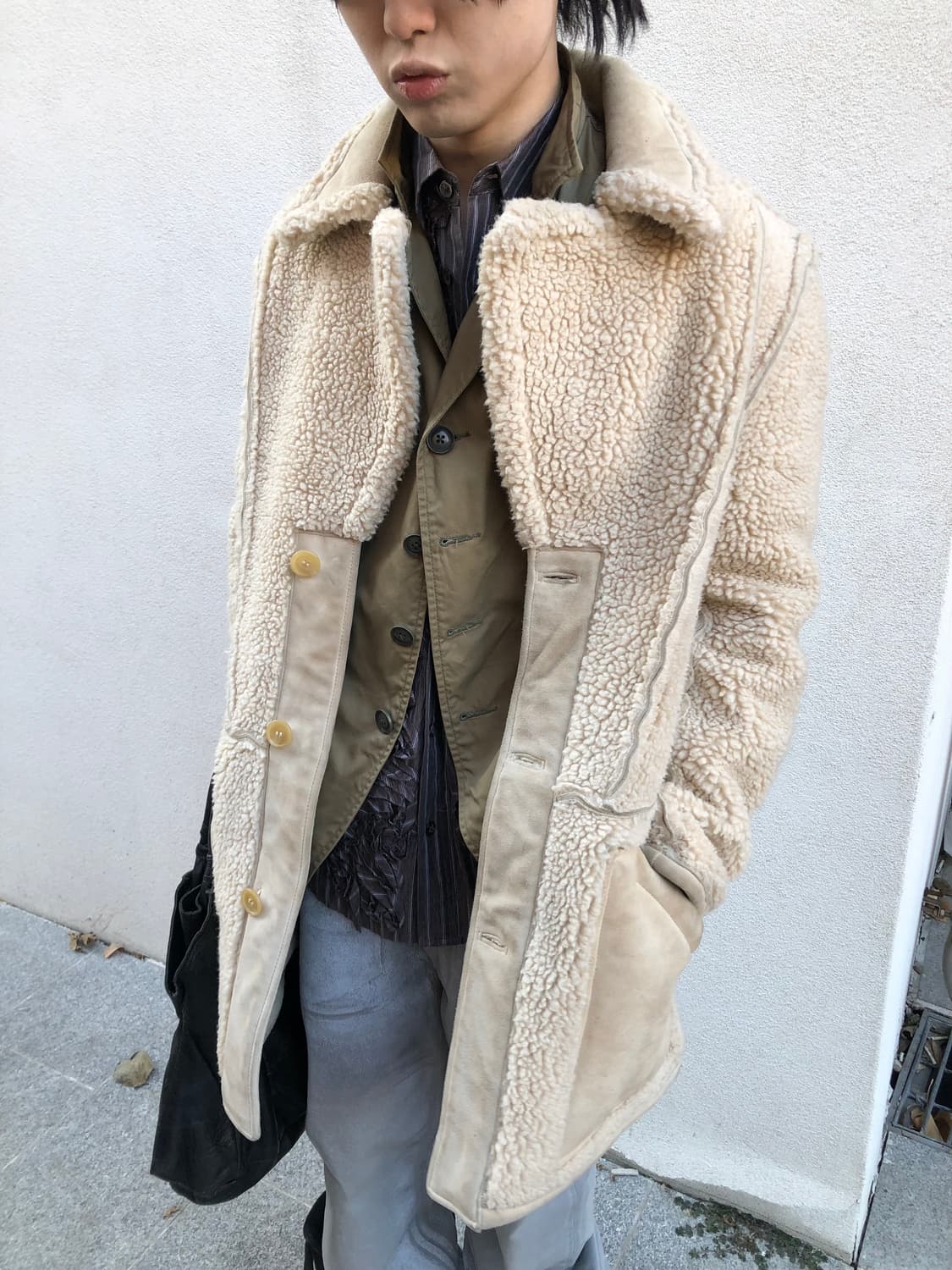 마틴 마르지엘라 H&M 인사이드 아웃 무스탕 자켓 상품이미지3