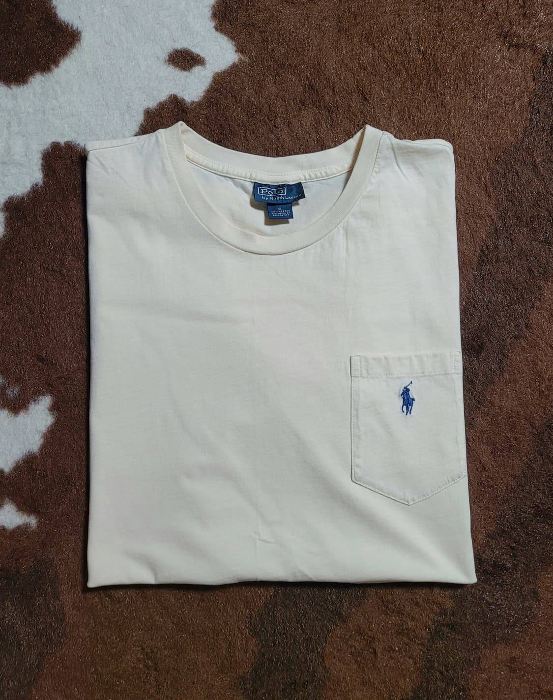 폴로 랄프로렌 남성용 연한 옐로우 반팔티(XL) 상품이미지1