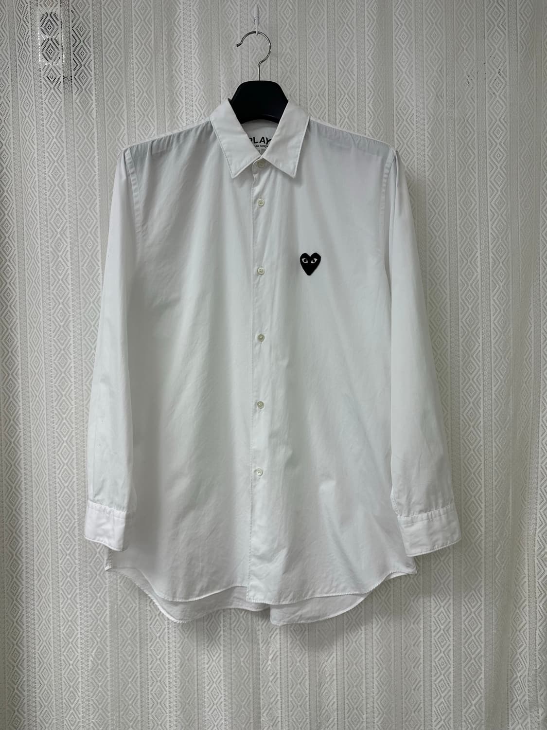 (XL)꼼데가르송 블랙와펜 화이트 셔츠 상품이미지1