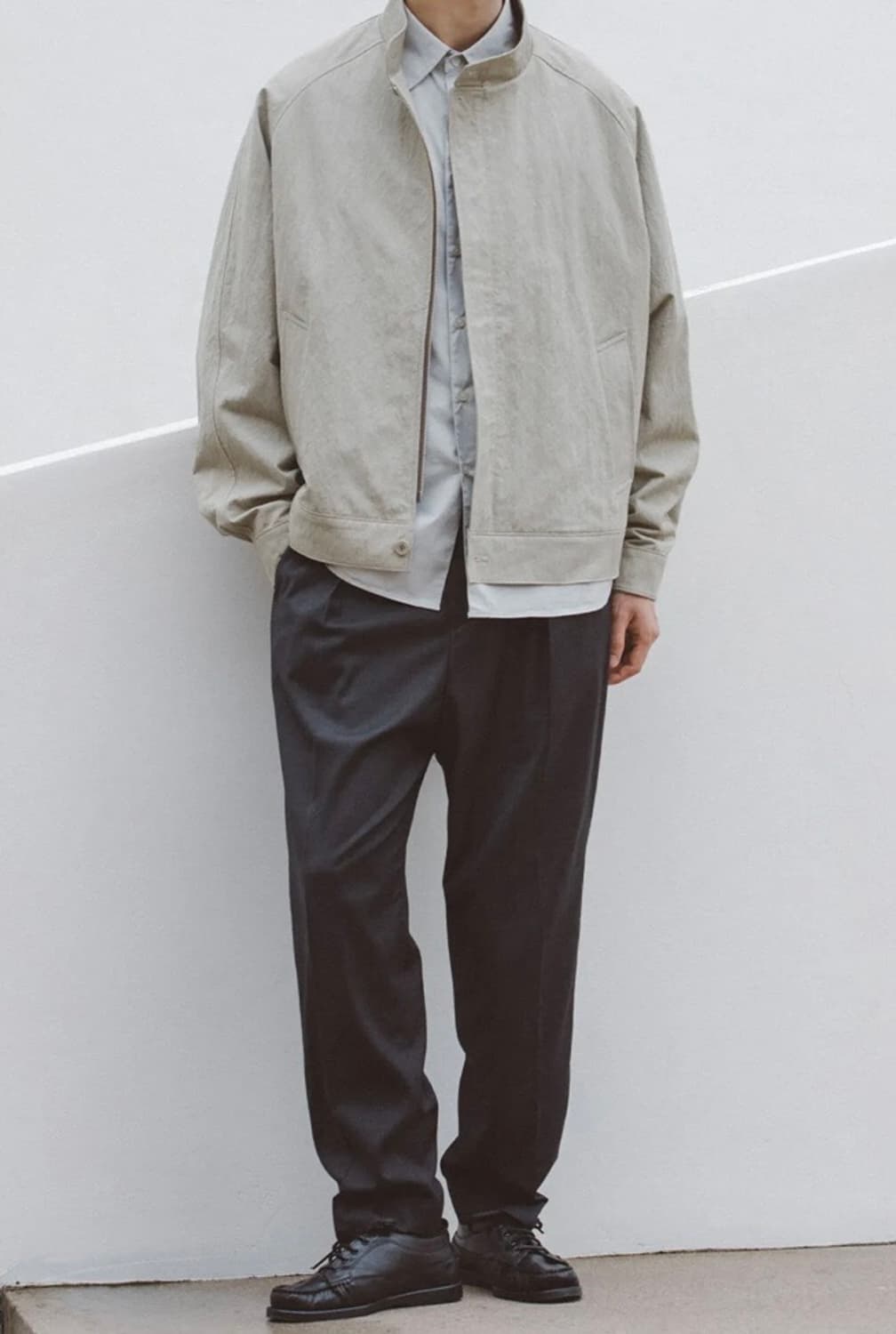 BLANKROOM 스탠드 카라 블루종_미스트 카키[1] 상품이미지5