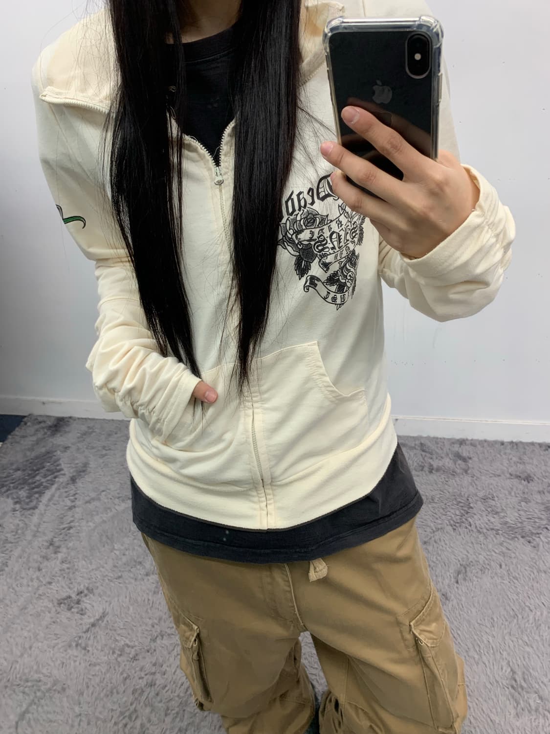 Etienne 타투 프린팅 집업 상품이미지2