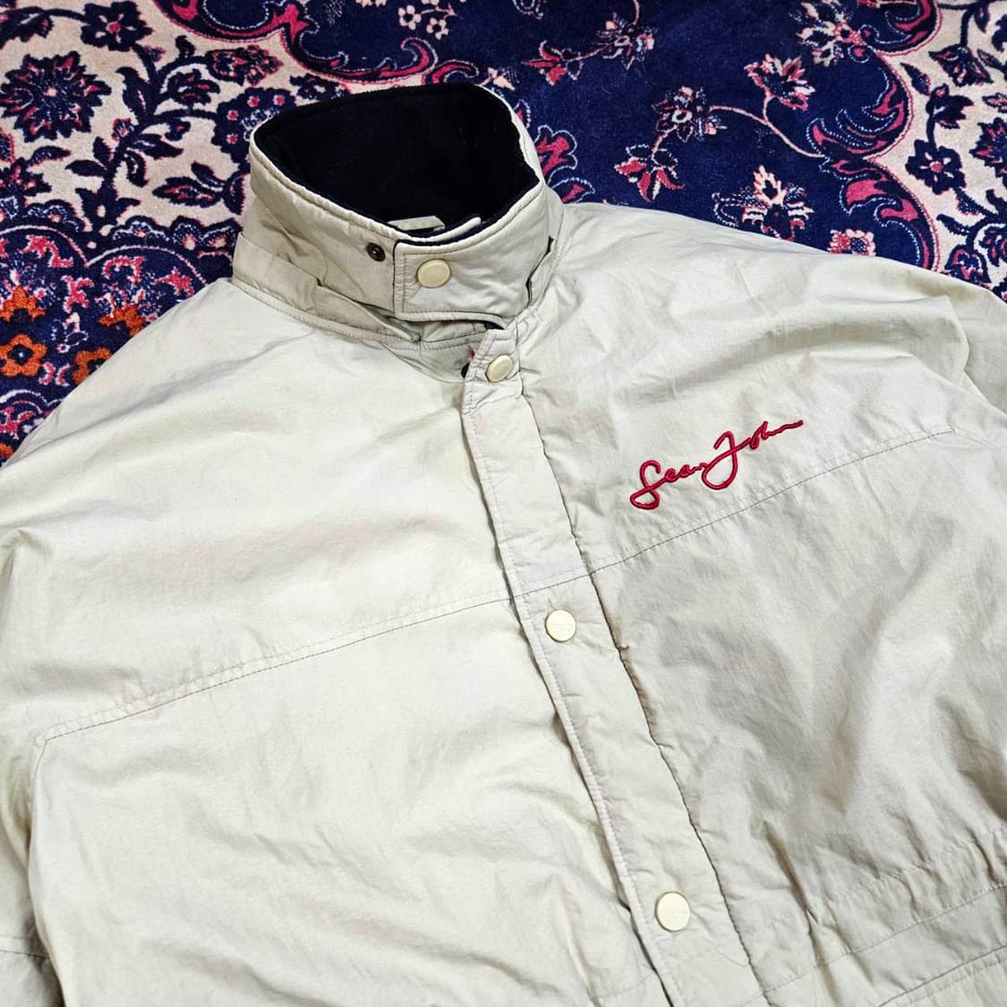  SeanJohn 빈티지 레드자수 덕다운 패딩 점퍼  상품이미지3