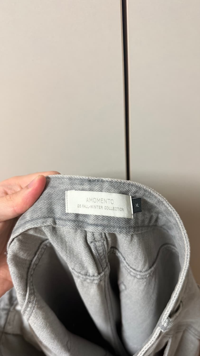 [XL] 아모멘토 25fw 컬러 인디고 데님 그레이 상품이미지4