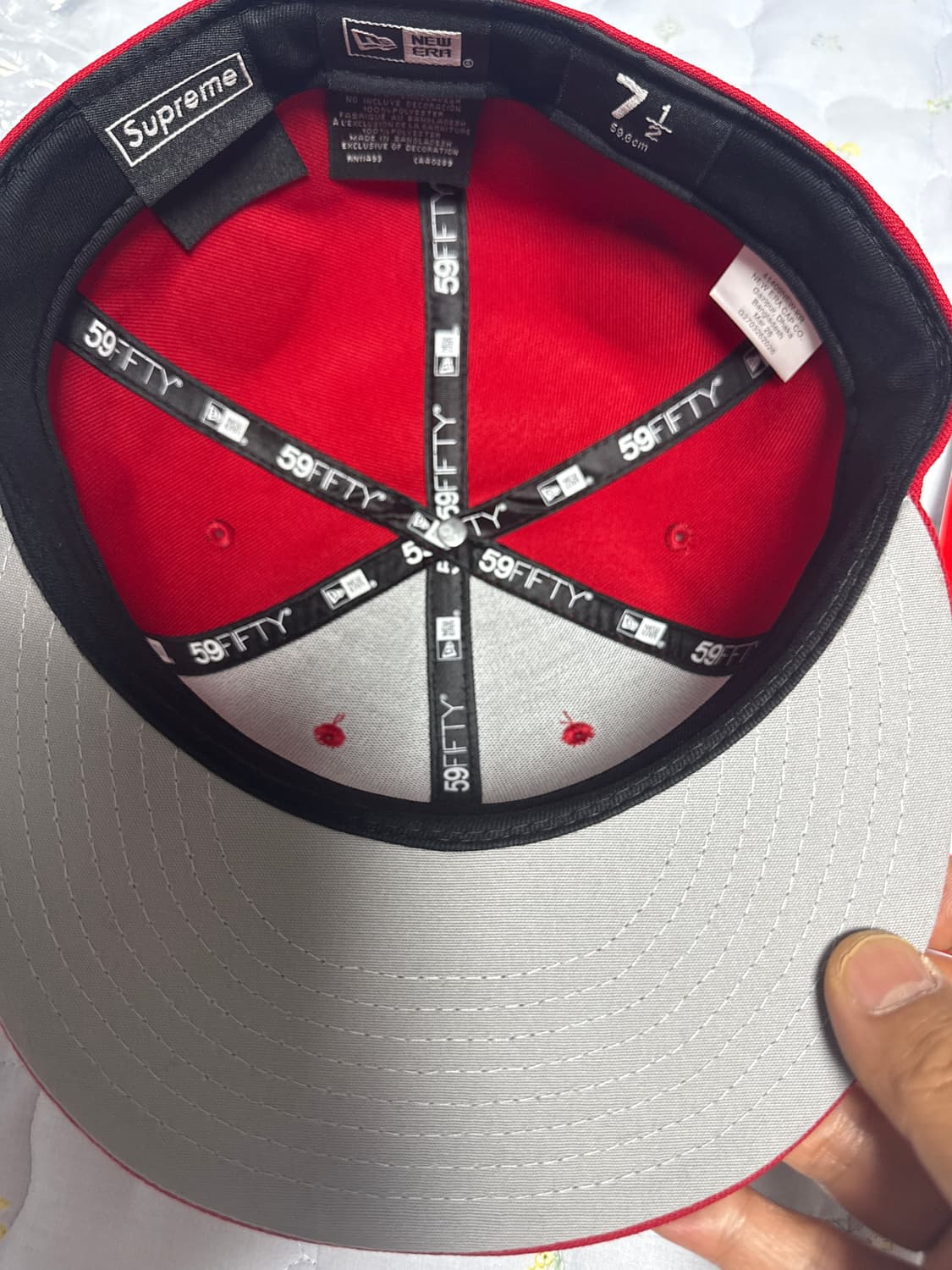 Supreme x New Era Rings Box Logo 스냅백 상품이미지6