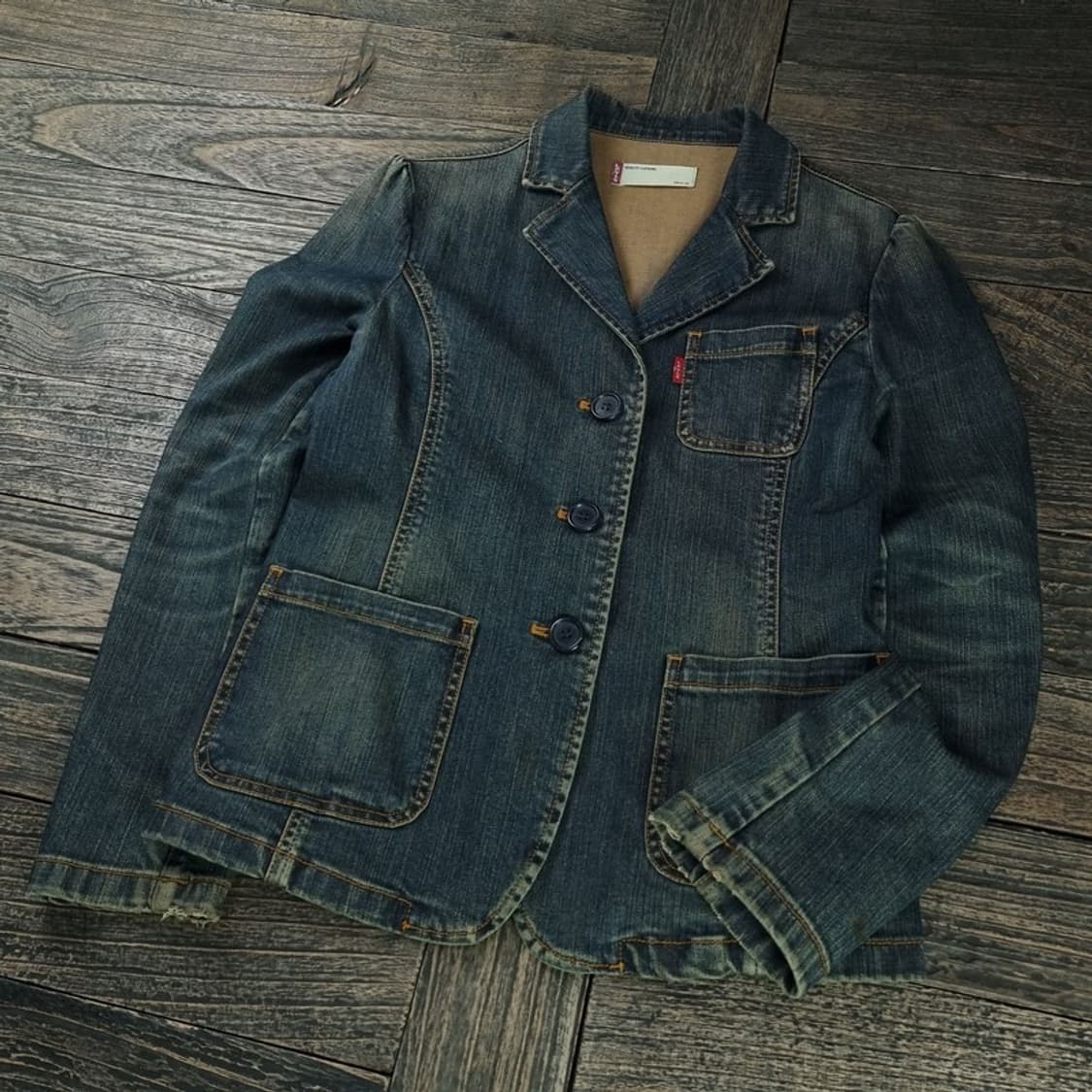 [리바이스] 쓰리버튼 빈티지 데님 블레이저 자켓 M19018 상품이미지1