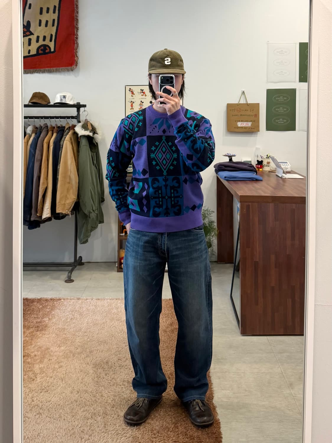 Vtg 빈티지 패턴 울 니트 상품이미지2