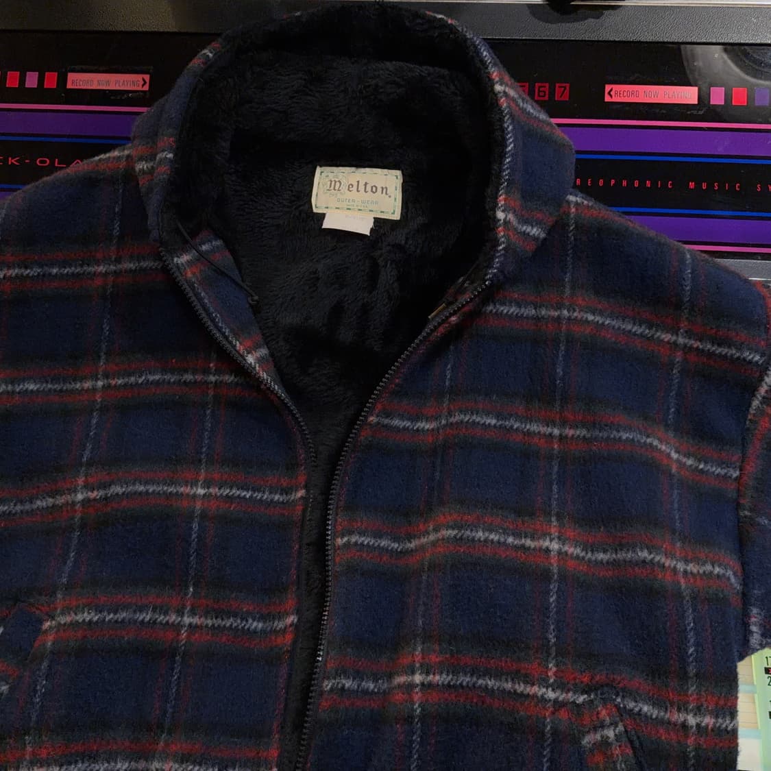 Melton USA 체크 퍼 후드자켓 상품이미지6