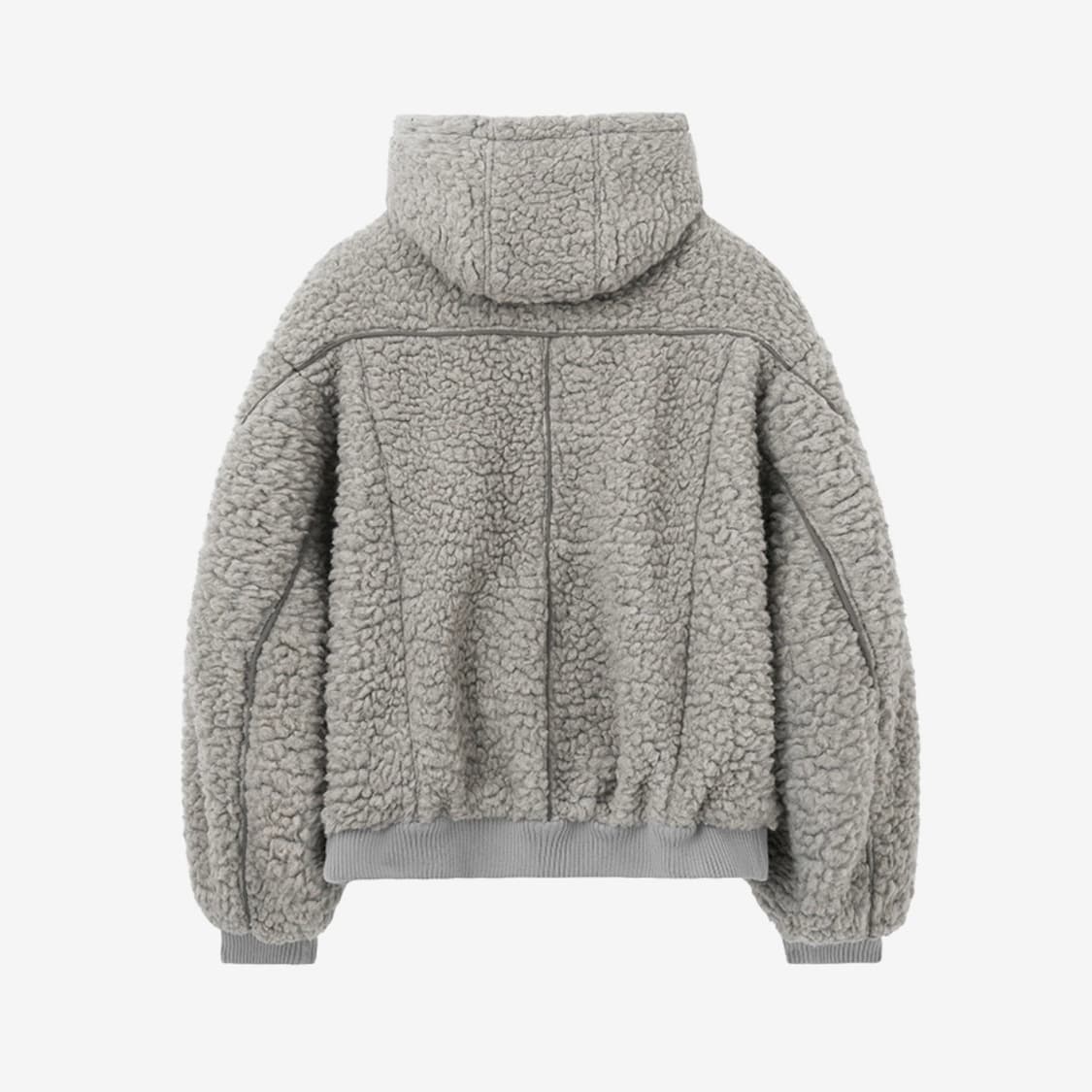 인사일런스 텍스처드 울 후드 점퍼 베이지 M 상품이미지2