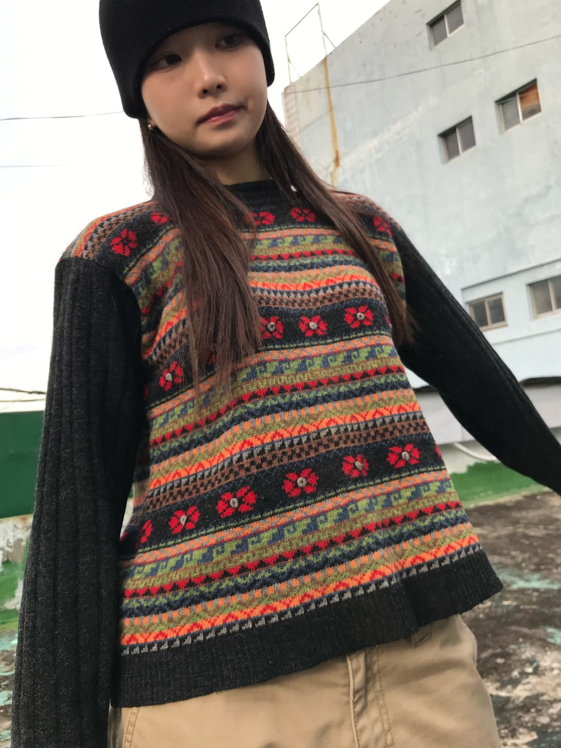 빈티지 패턴 니트  상품이미지7