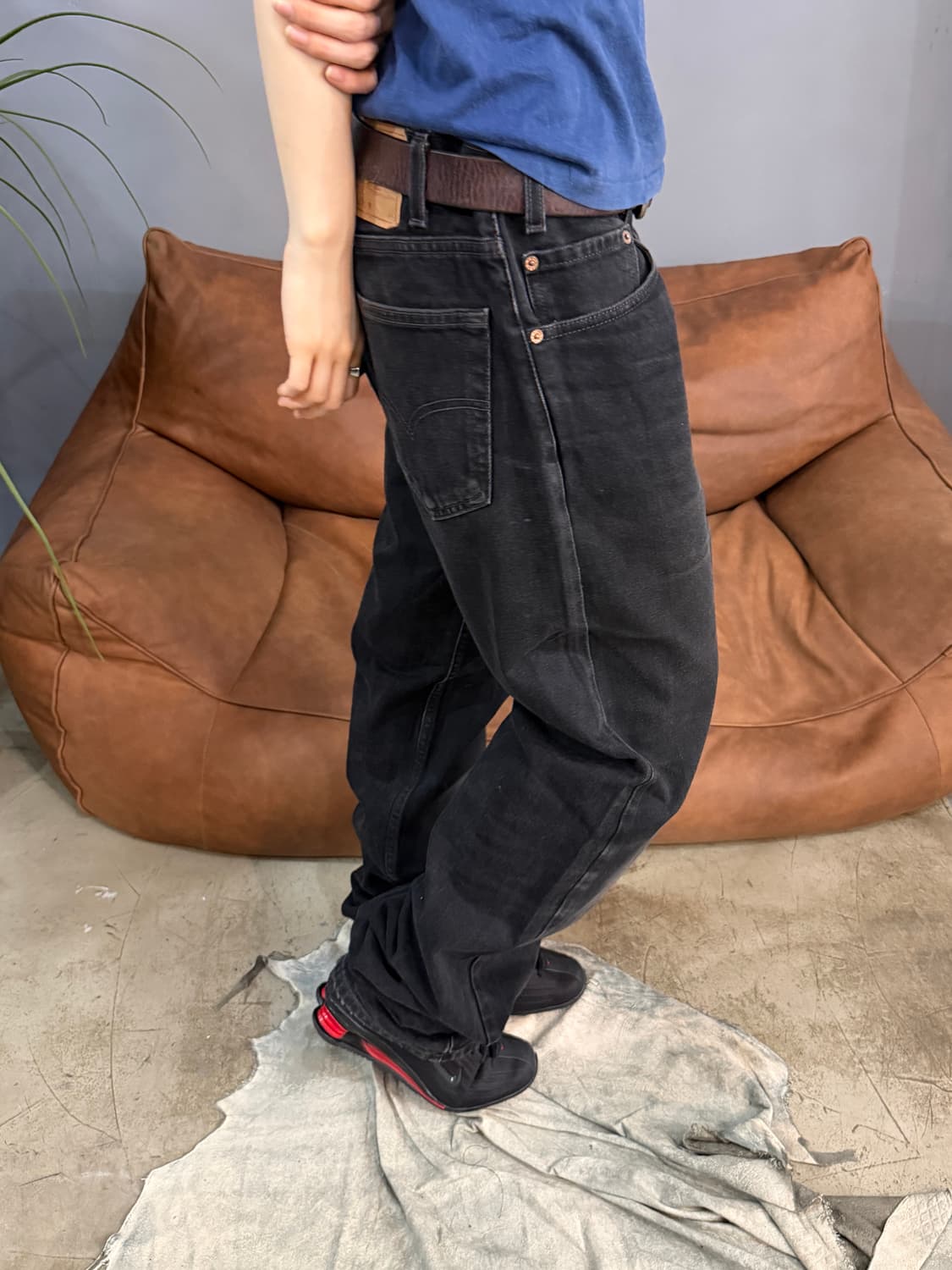 90's MADE IN USA 🇺🇸 리바이스 505 레귤러핏 흑청 상품이미지3