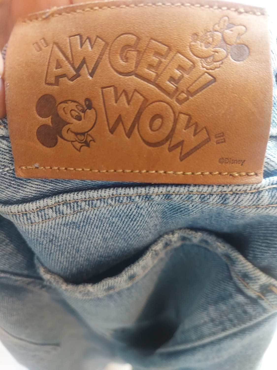 자라 x 디즈니 x 해리 램버트 립드 플레어 핏 진 블루 상품이미지4