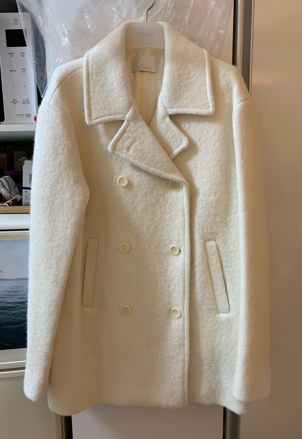Leeds 리즈 클로티 알파카 하프 코트(아이보리) 상품이미지6