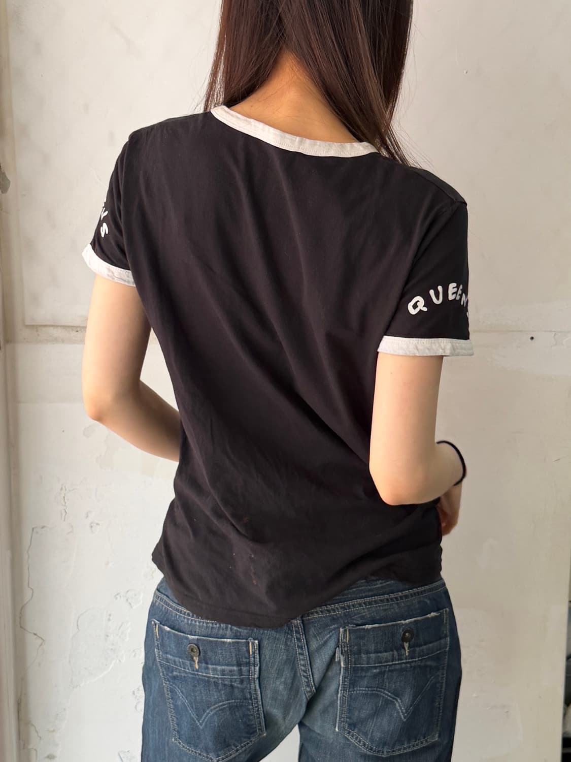 00’s 싱글 스티치 빈티지 블랙 그래픽 반팔티 상품이미지3