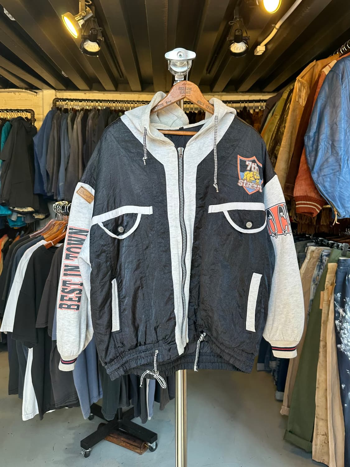 나일론 져지 후드 붐버 자켓 상품이미지1