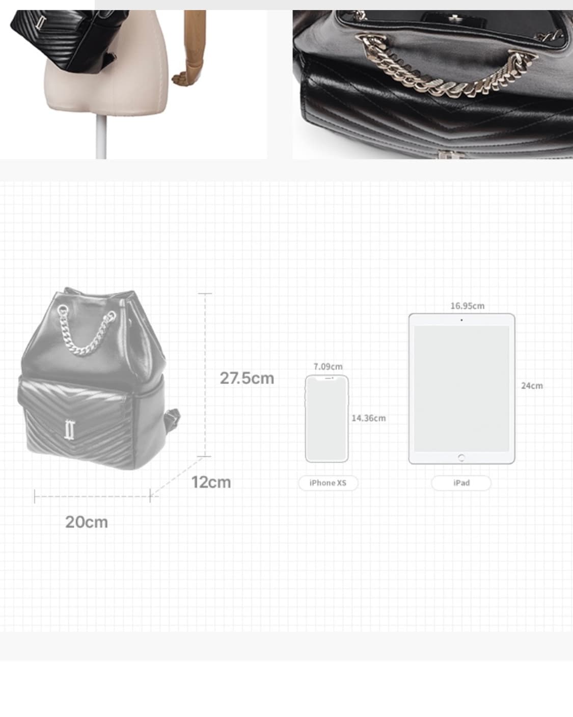 제이에스티나 백팩 & 슬링백 2 way _ 소가죽블랙 상품이미지7