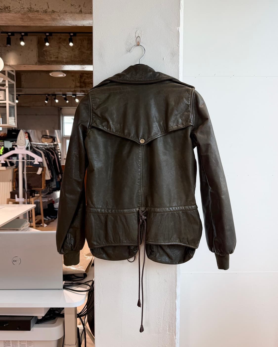 디스퀘어드2 카키 레더 라이더 자켓  상품이미지7