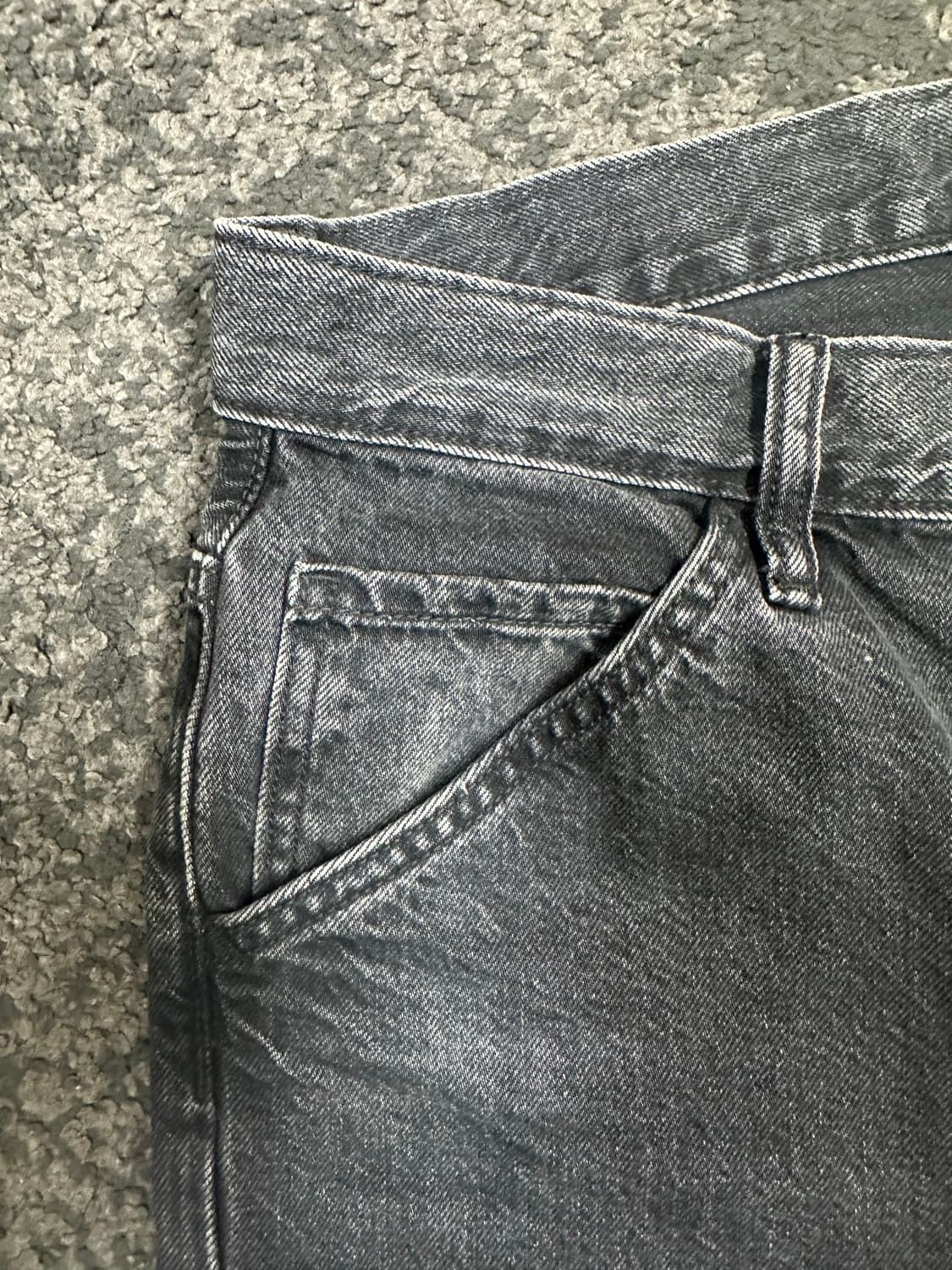 유니클로 와이드핏 데님 블랙 29 상품이미지4