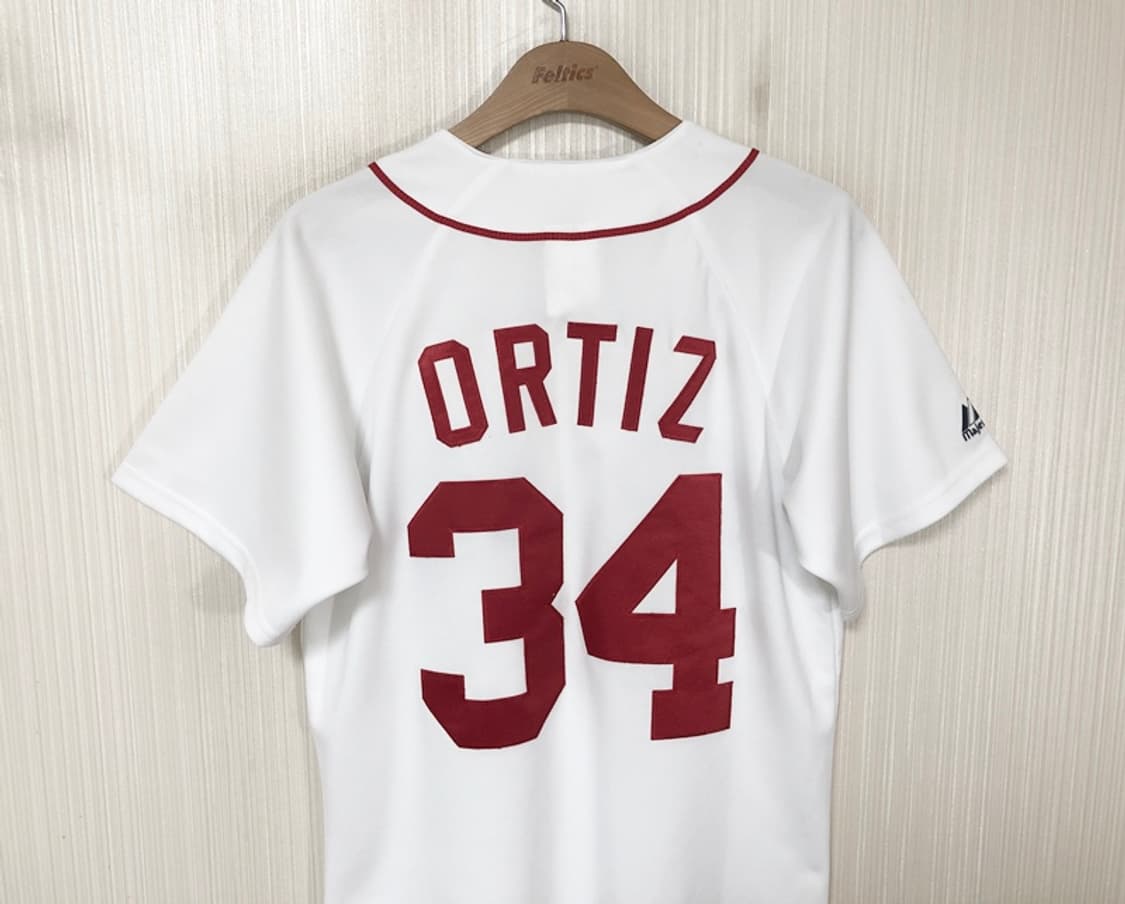 MLB 마제스틱 보스턴레드삭스 올드 홈유니폼/져지 S #34 오티즈 상품이미지9