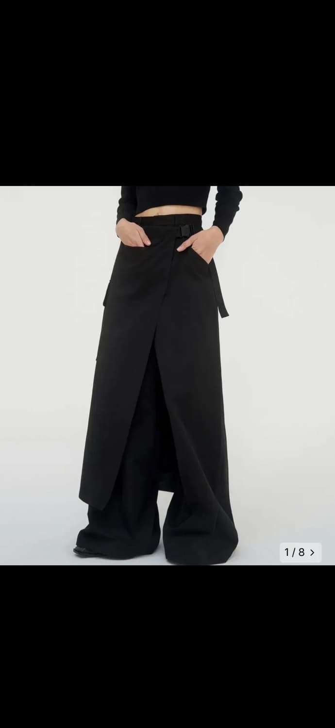 트리밍버드 카고 벨트 랩 스커트 상품이미지1