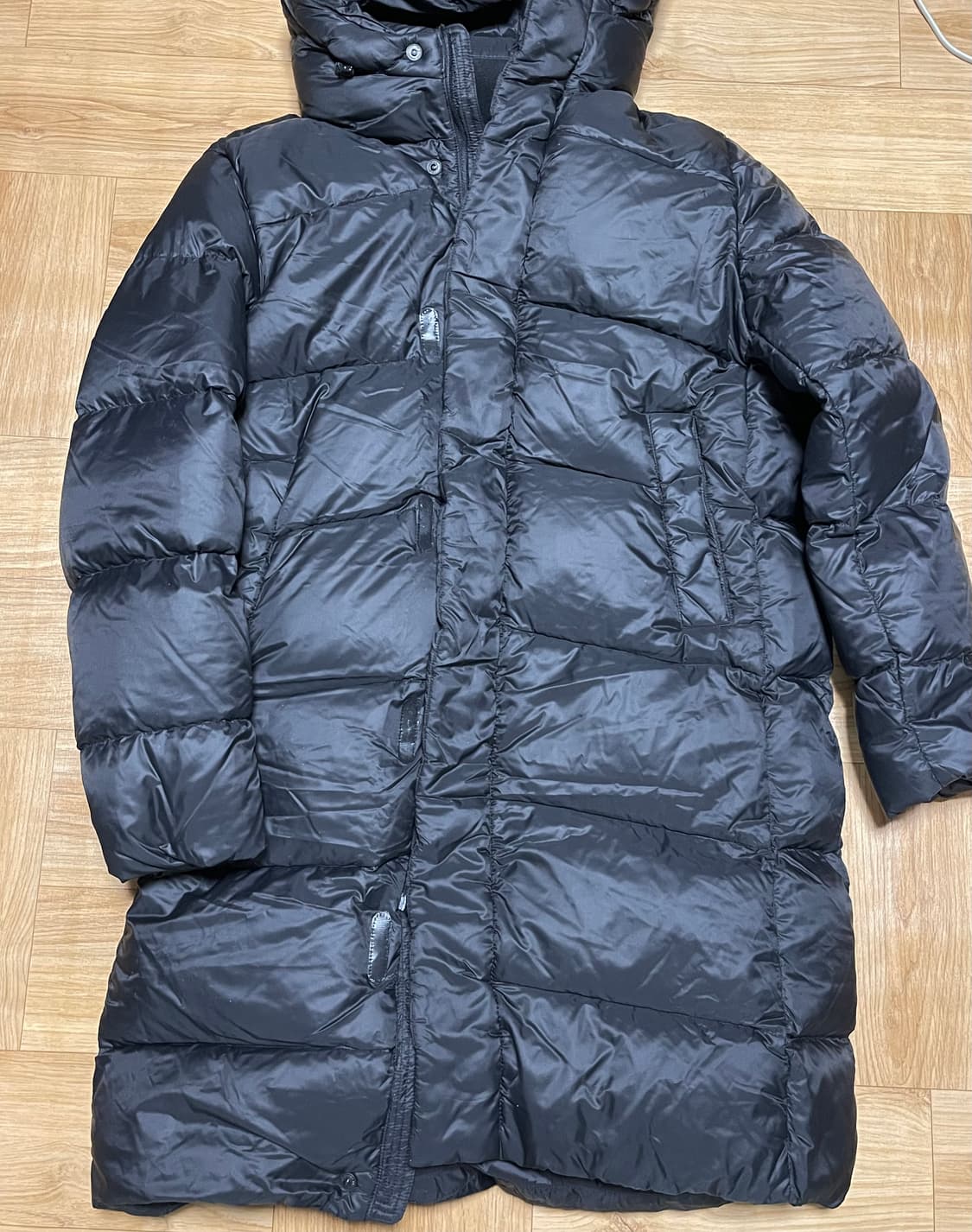 무신사스탠다드 팀 스포츠 롱 윈터자켓 블랙 M 상품이미지1