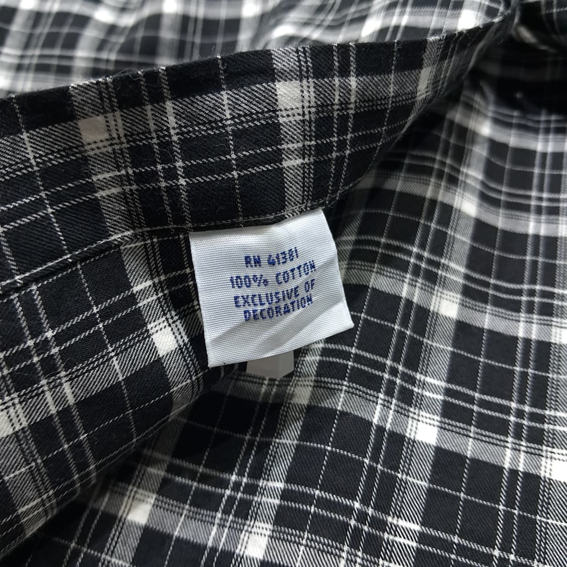 CL607 4XLT 폴로 00s 코튼 모던 타탄체크 블랙포니 블랙그레이 상품이미지5