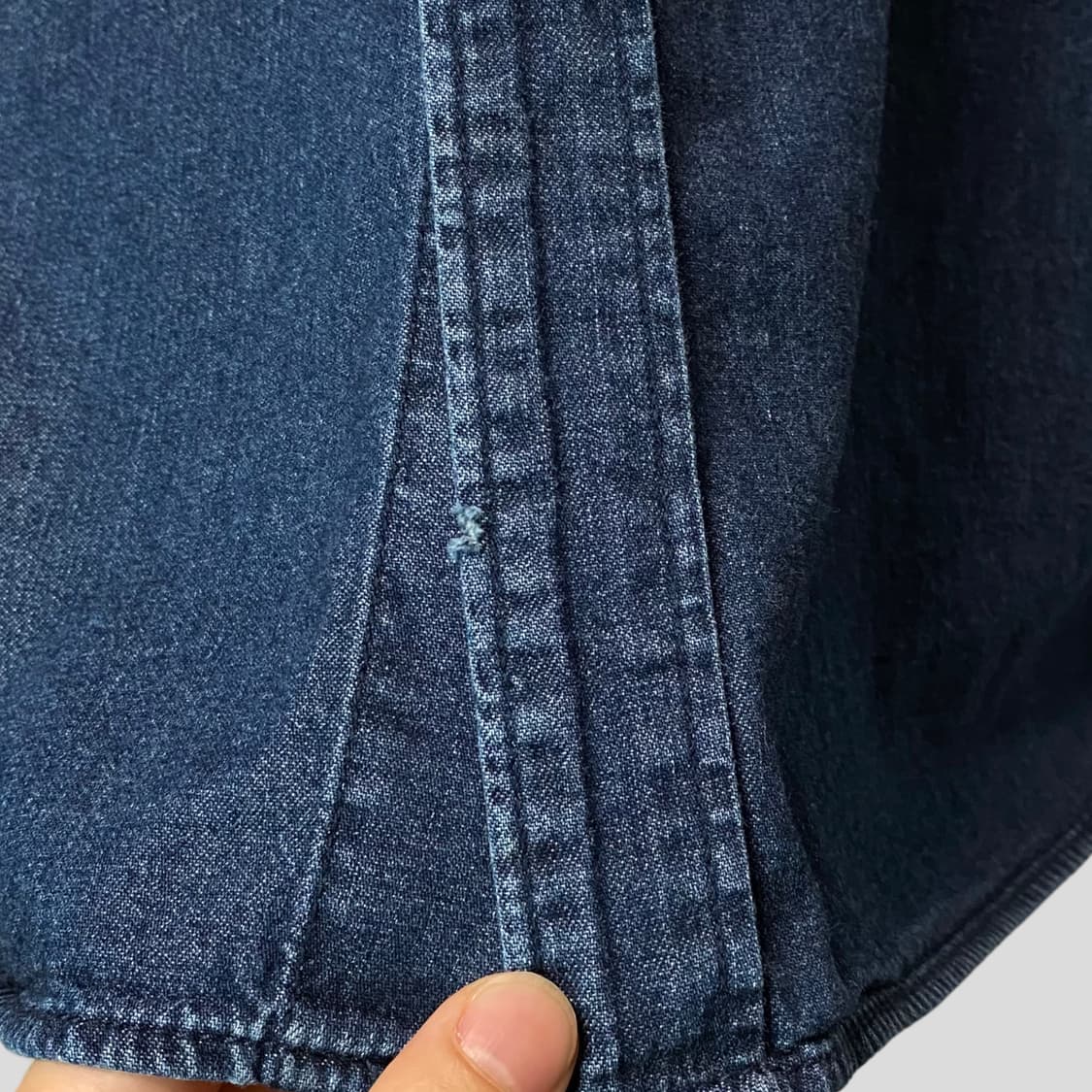 (XL)유니클로 스탠드카라 데님셔츠 상품이미지4