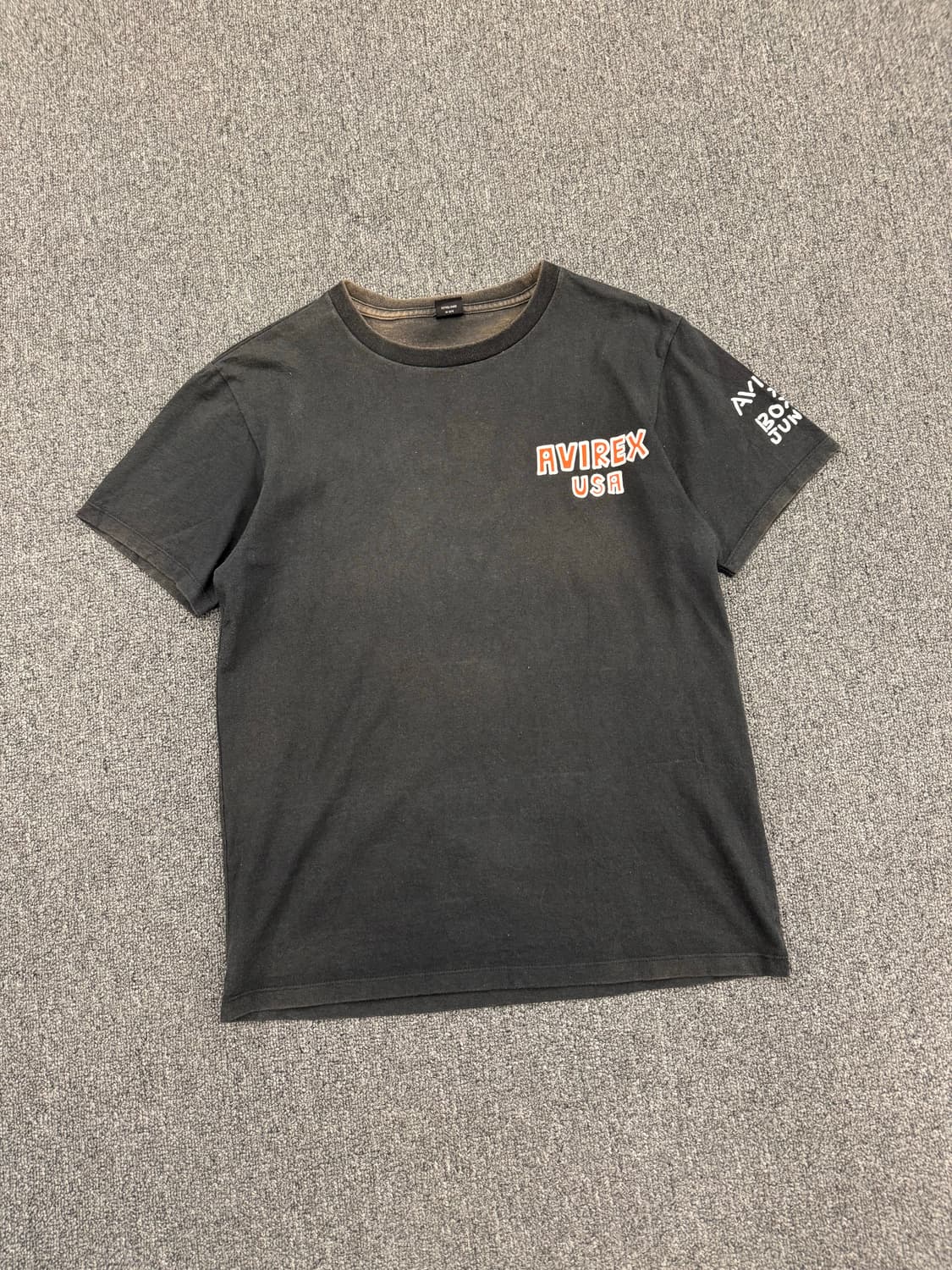 M)AVIREX USA X BOX JUNTARO 빈티지 후면 프린팅 반팔 상품이미지1