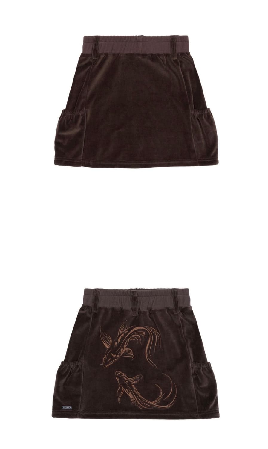 스컬프터 미니 스커트 브라운 상품이미지2