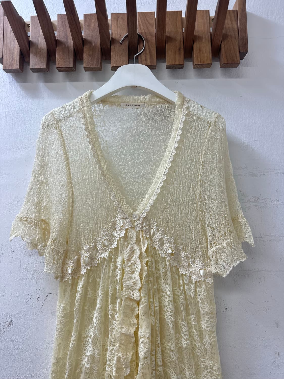 일본빈티지 Axes Femme엑시즈팜레이스 페어리 레이어드 프릴 가디건 상품이미지2