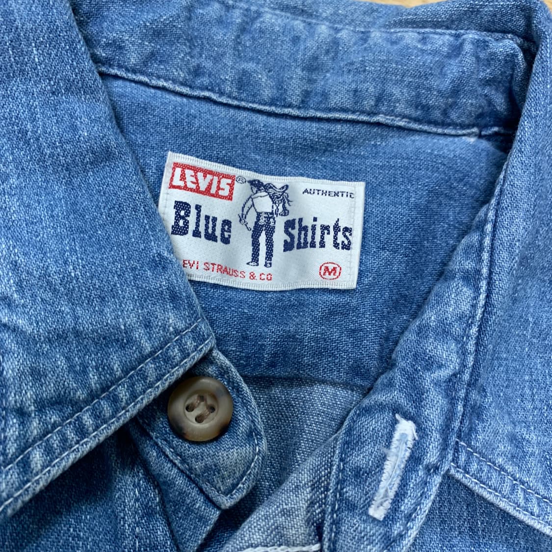 M)Levi's 리바이스 블루셔츠 오렌지탭 데님셔츠 상품이미지3