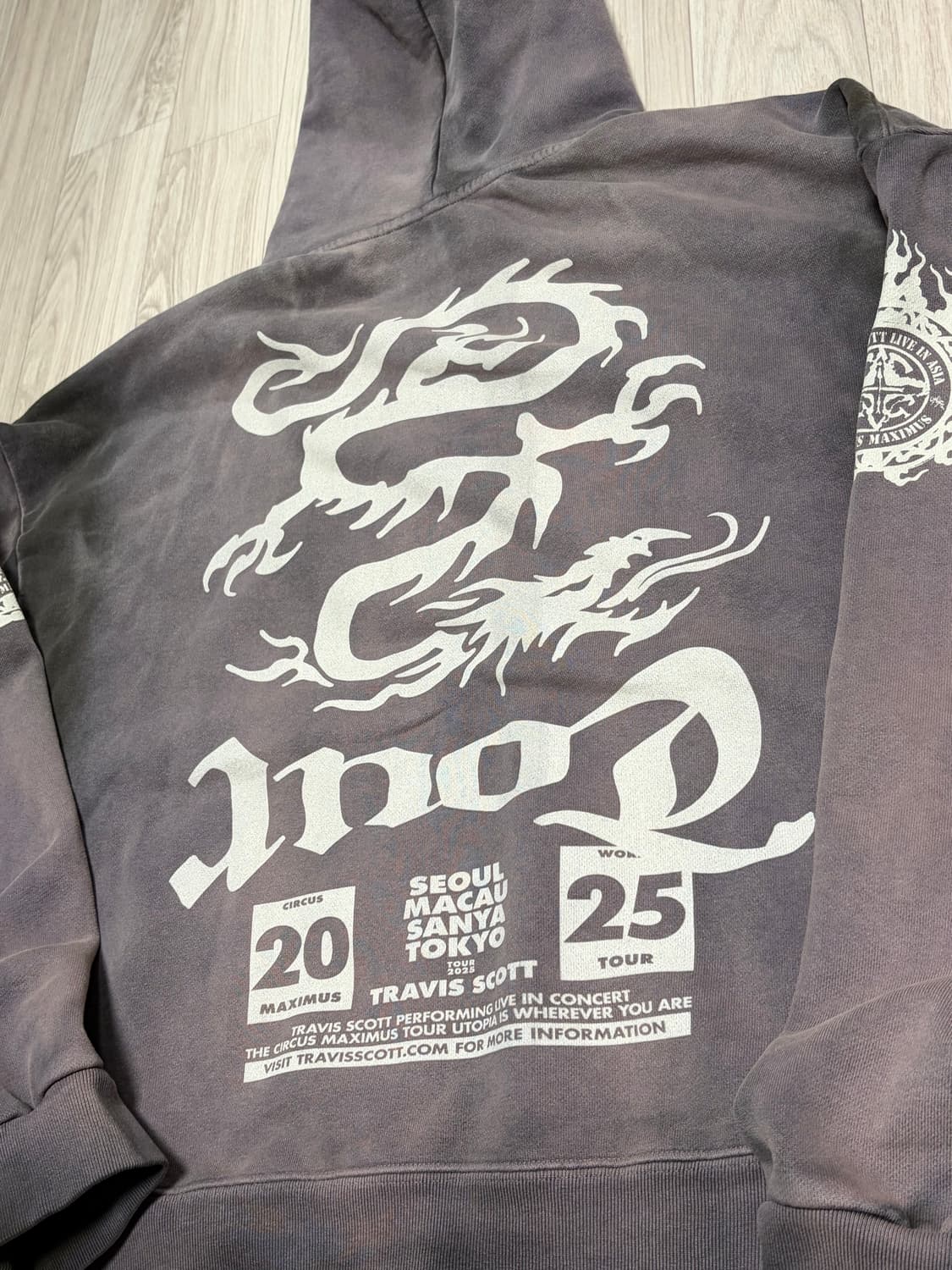 [XL] 트래비스 스캇 머천 후드 집업 집 후디 내한 머천다이즈 MD 상품이미지3