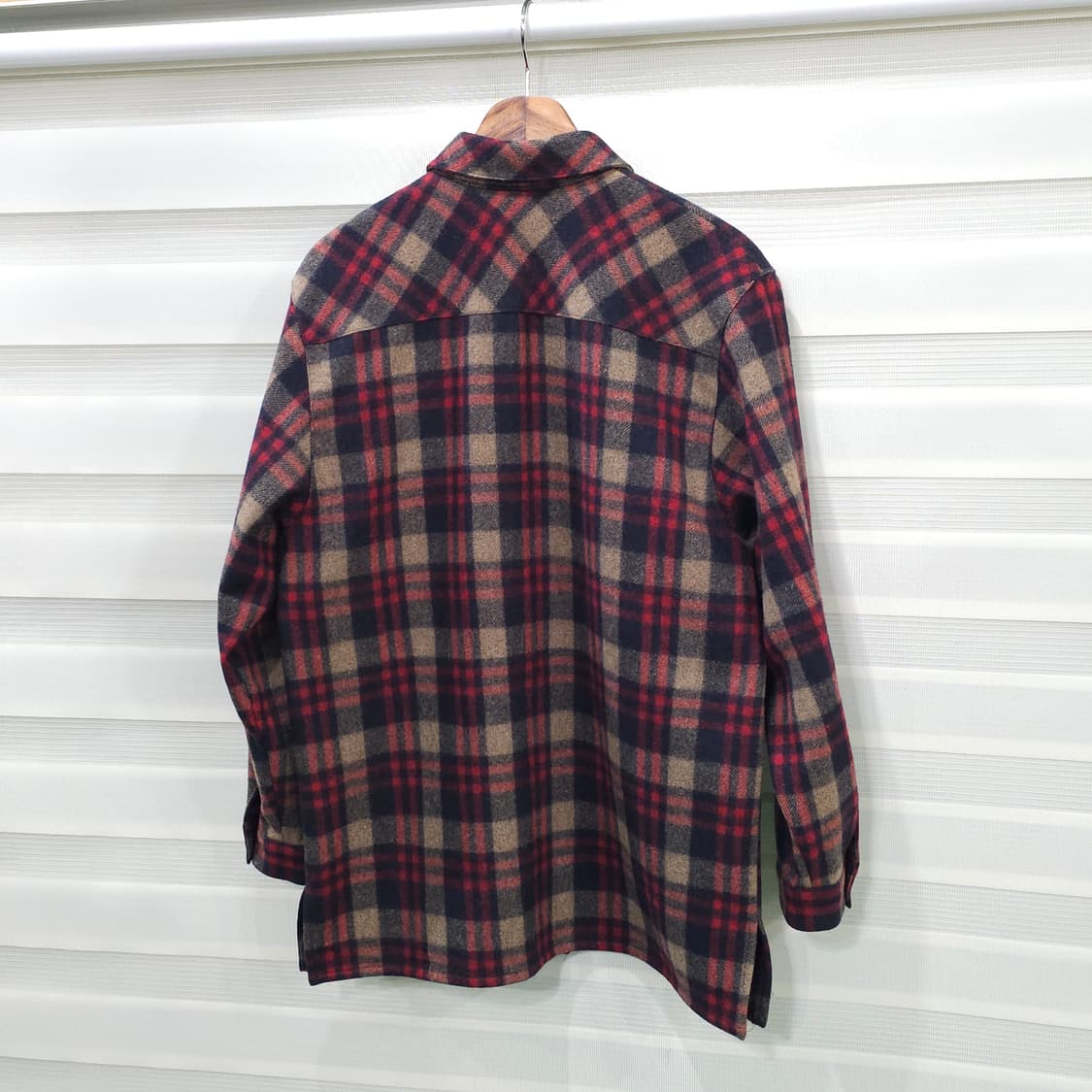 90s GRACEFUL 모직 체크셔츠- 우먼프리 상품이미지5