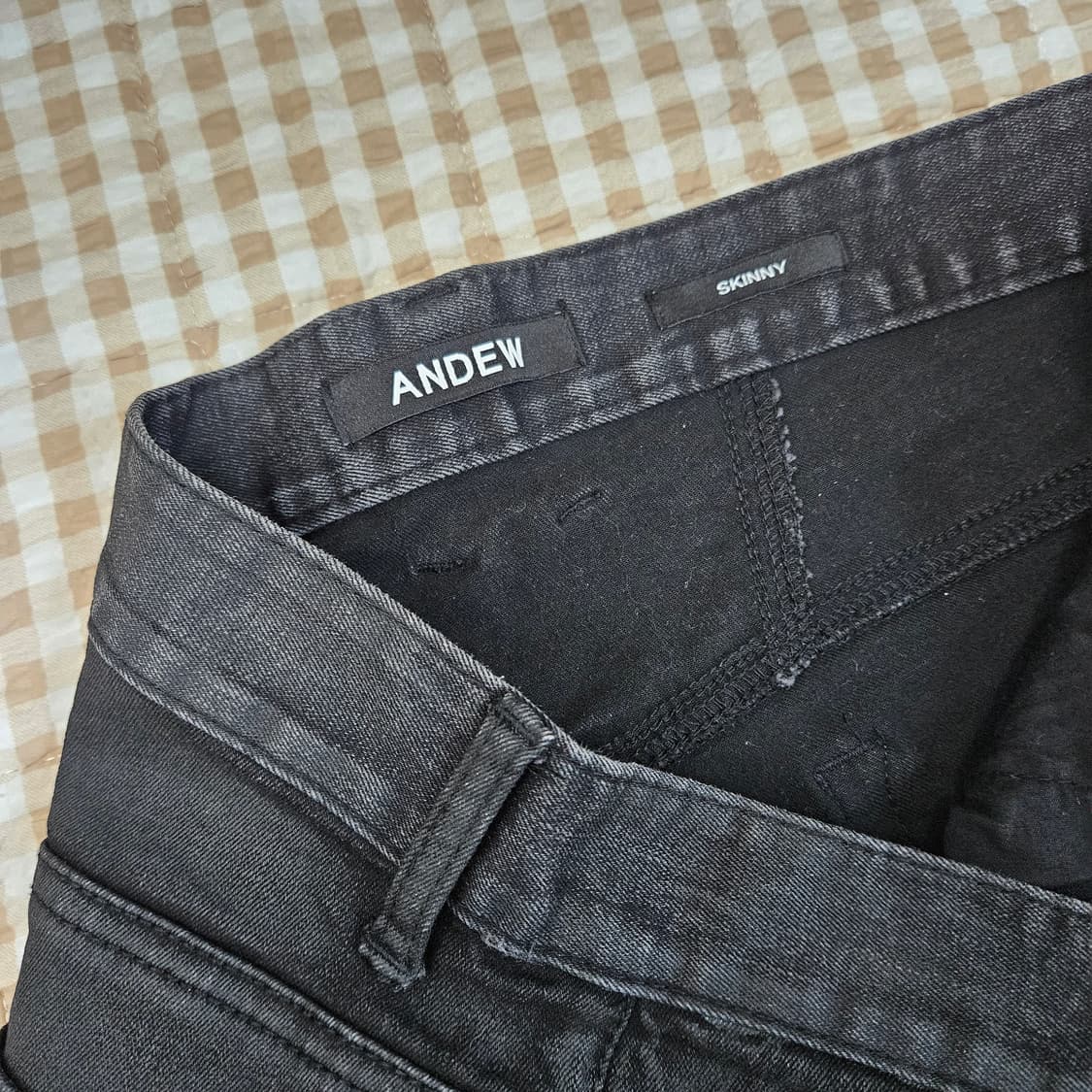 앤듀 스키니핏 워싱 청바지 난자32 상품이미지2