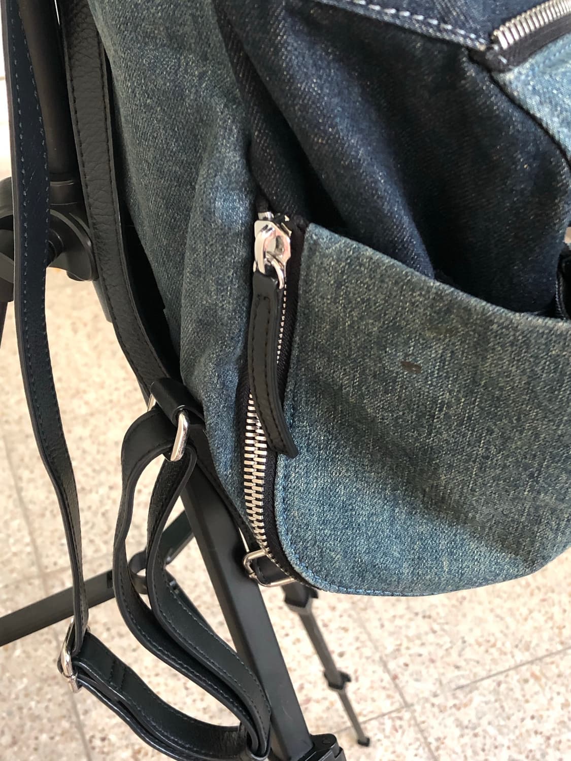 two-tone denim zip backpack / diesel 상품이미지6