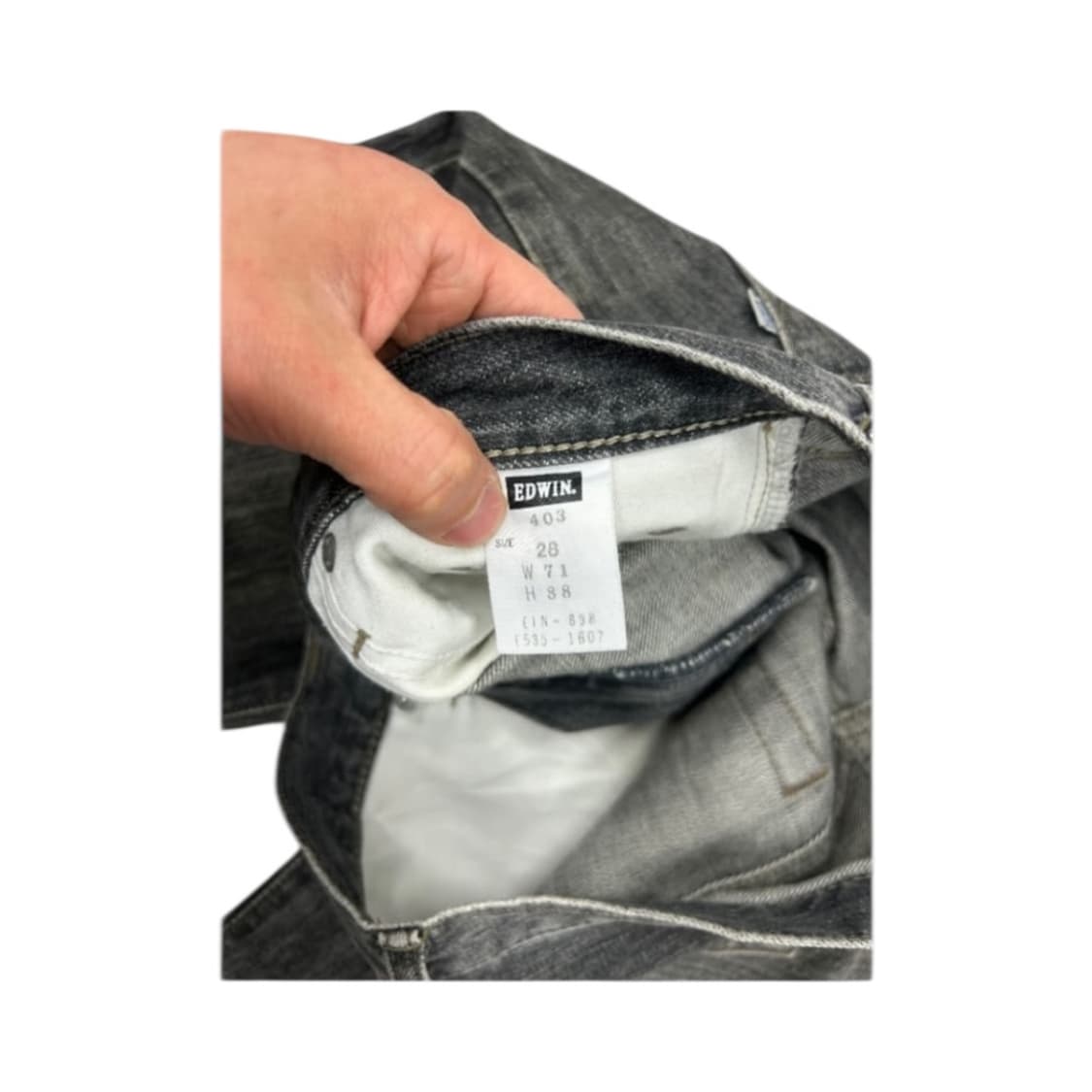 S) 에드윈 403 그레이 워시드 스트레이트 데님팬츠 BD-057 상품이미지8