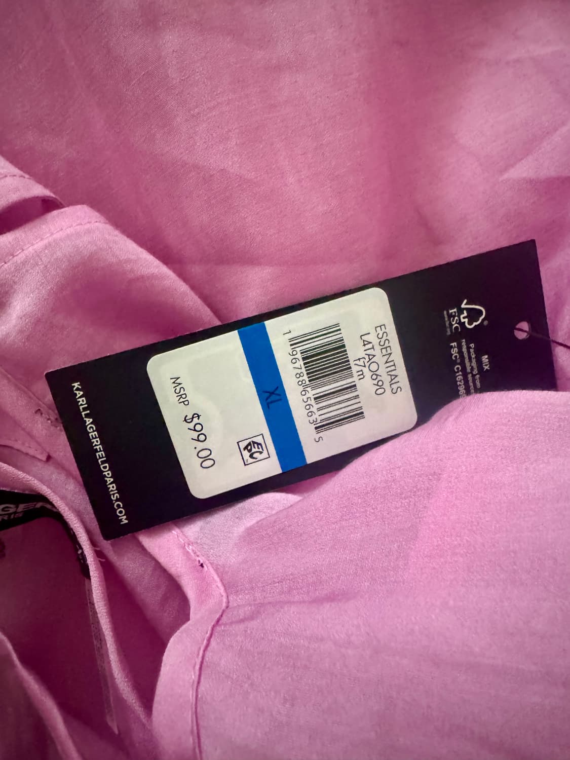 칼 라거펠트 퍼프 슬리브 블라우스탑 77-88 XL 새상품 상품이미지8