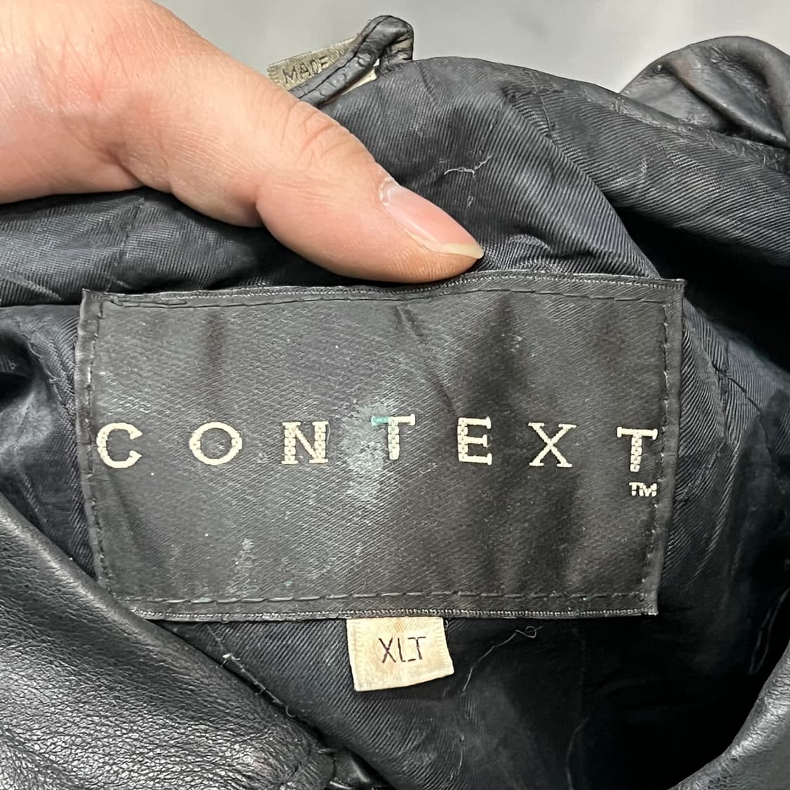  context 카라 레더 자켓 y14925 상품이미지5