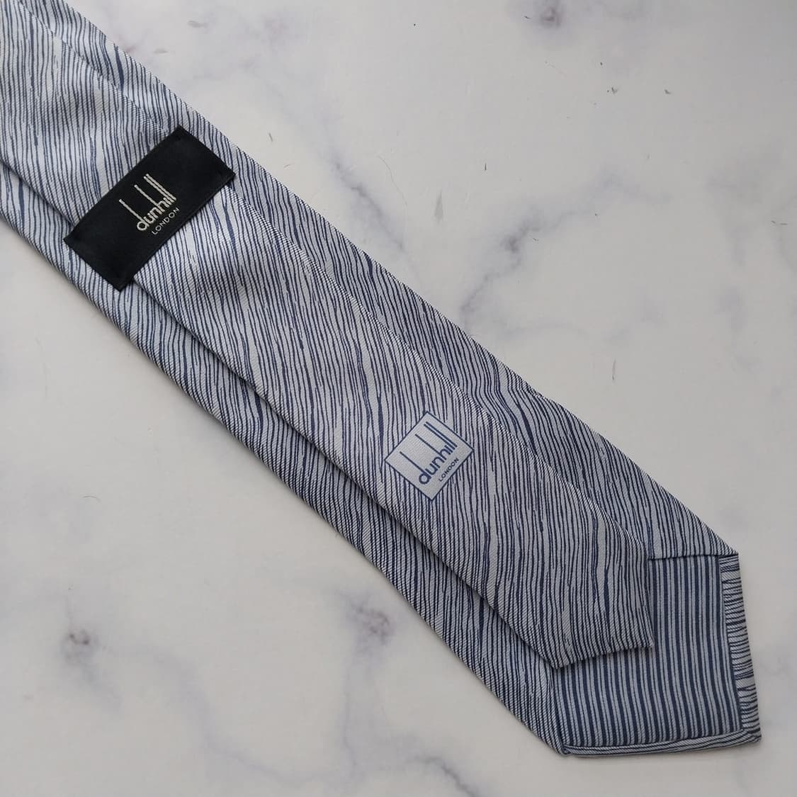 던힐 실크 스트라이프 텍스처 넥타이 7.8cm A+등급 K2027 상품이미지7