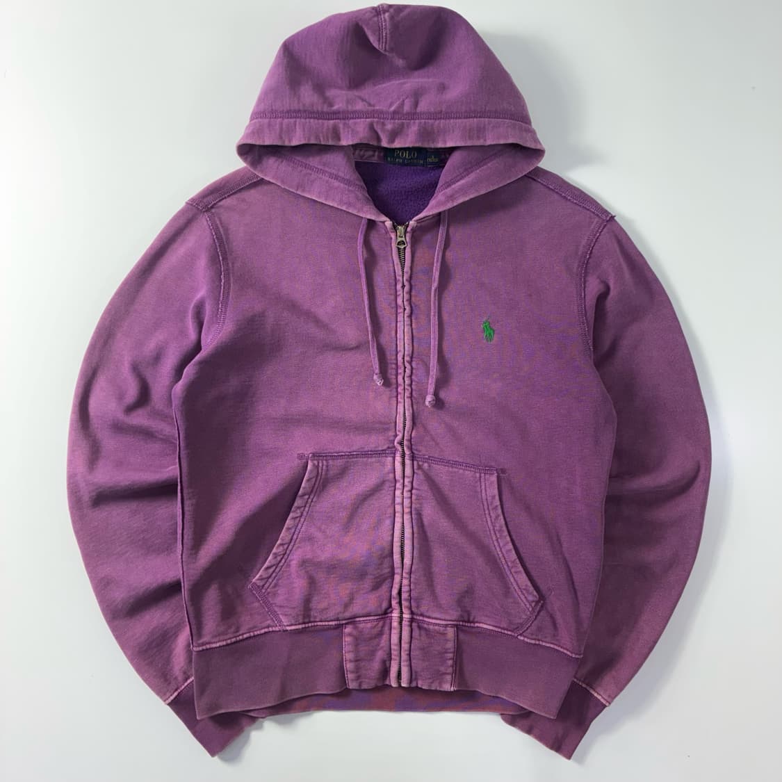 Polo  폴로 랄프로렌 자수 코튼 워시드 퍼플 후드집업 상품이미지1