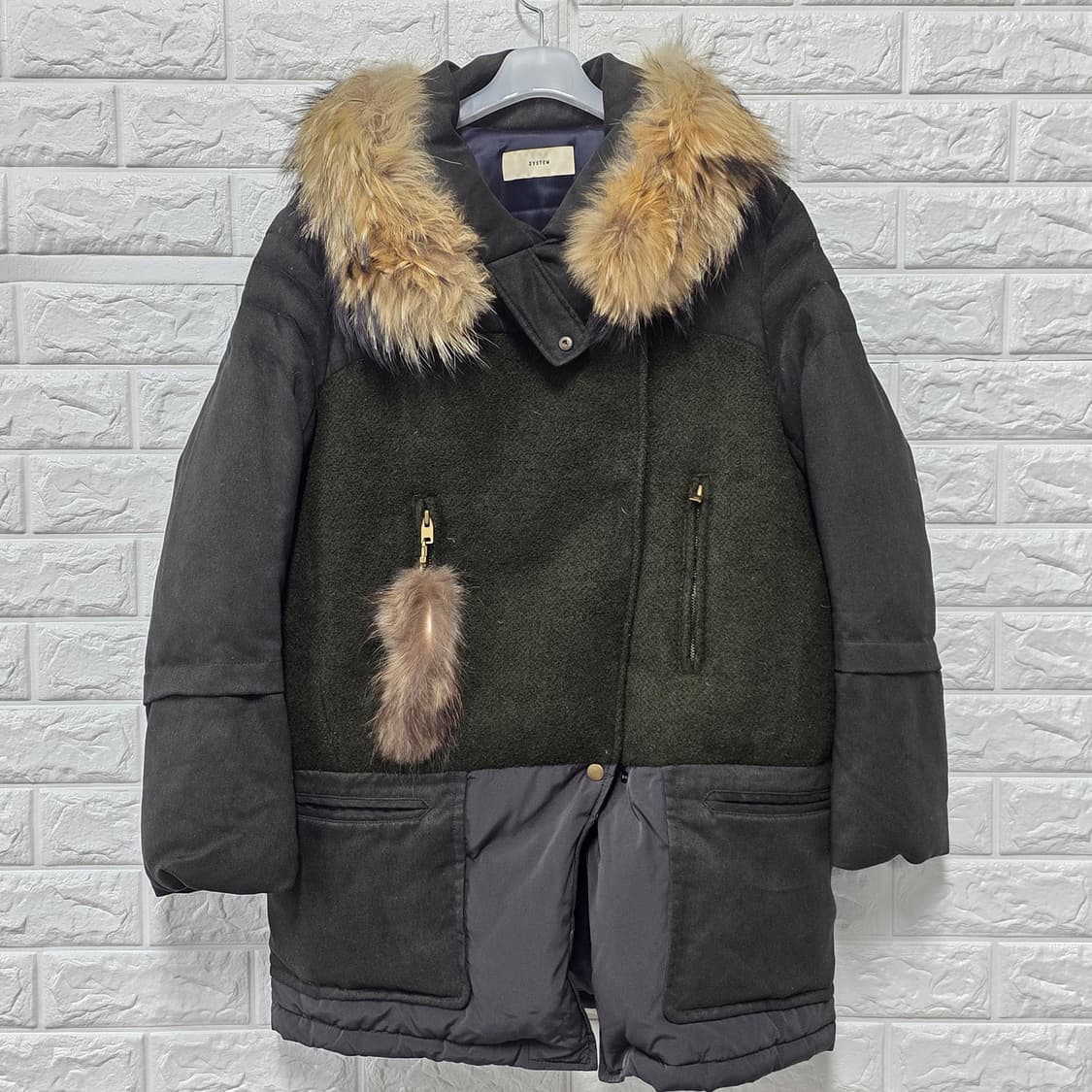 택포) 한섬 시스템 System 여성 다운패딩 L 상품이미지1