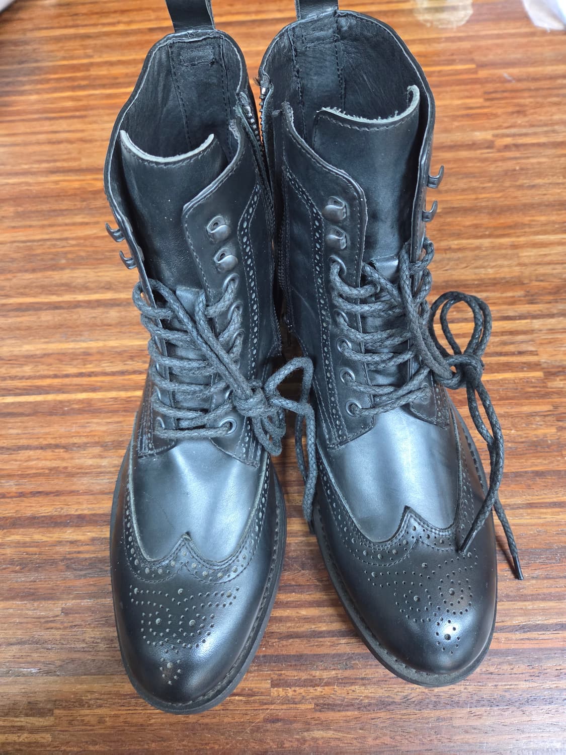 빈티지 bak 윙팁 가죽 워커 부츠 265 상품이미지3