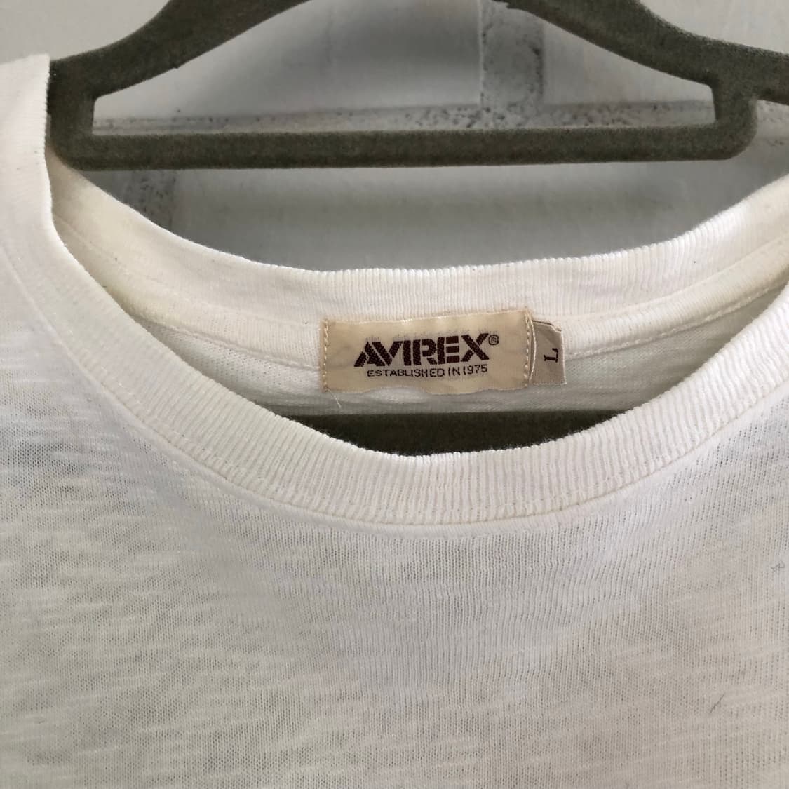 avirex 아이보리 긴팔 티셔츠 상품이미지3