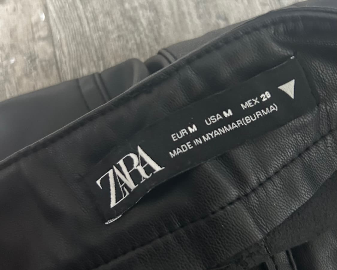 자라 레더 와이드 팬츠 (M) 상품이미지3