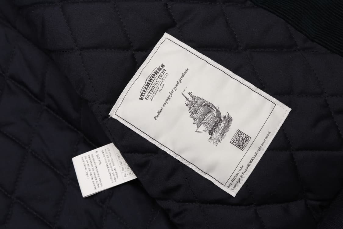 [L] 프리즘웍스 네이비 코듀로이 바시티 자켓 상품이미지5