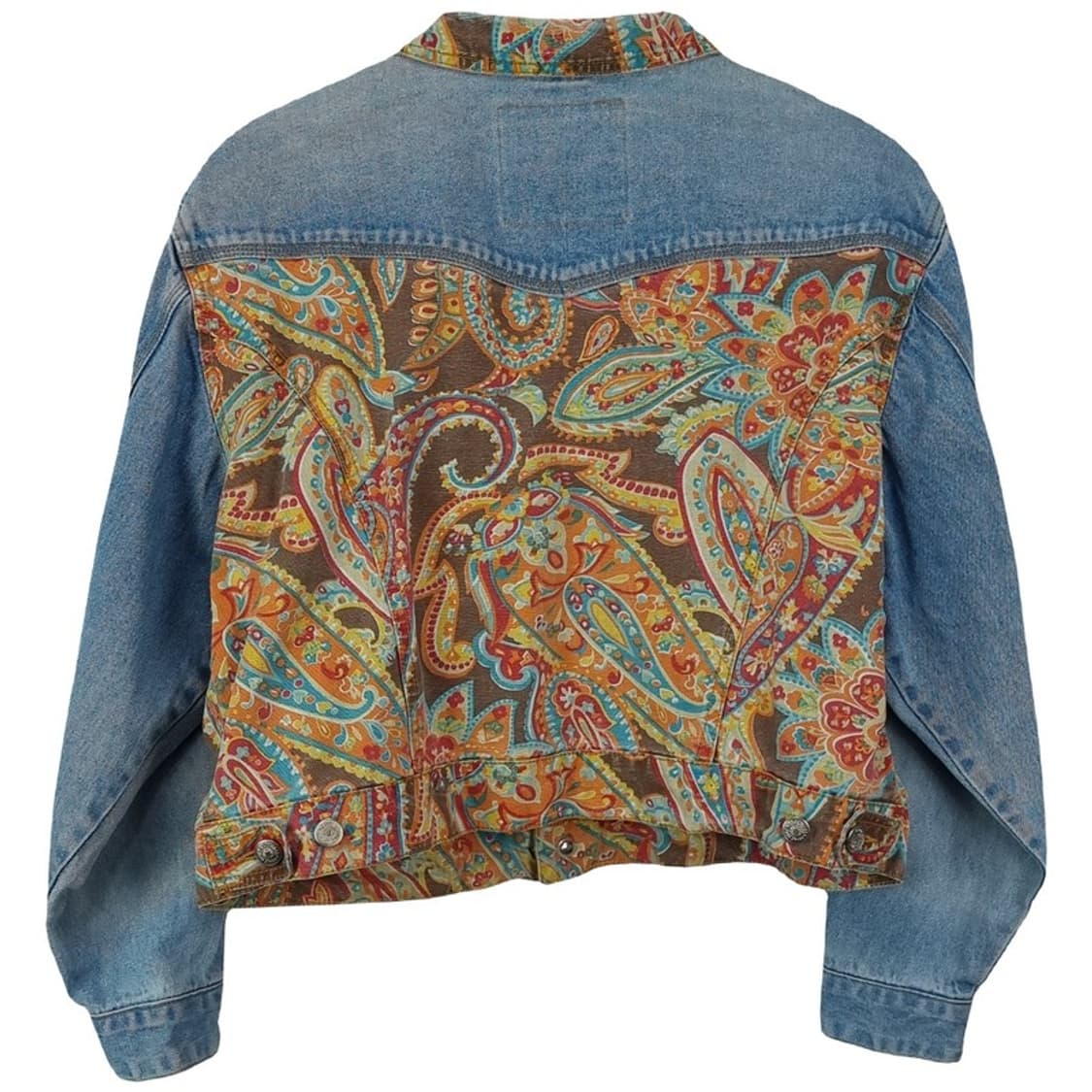 [피오루치] 에스닉 패턴 오버사이즈 데님 트러커 자켓 M17814 상품이미지3