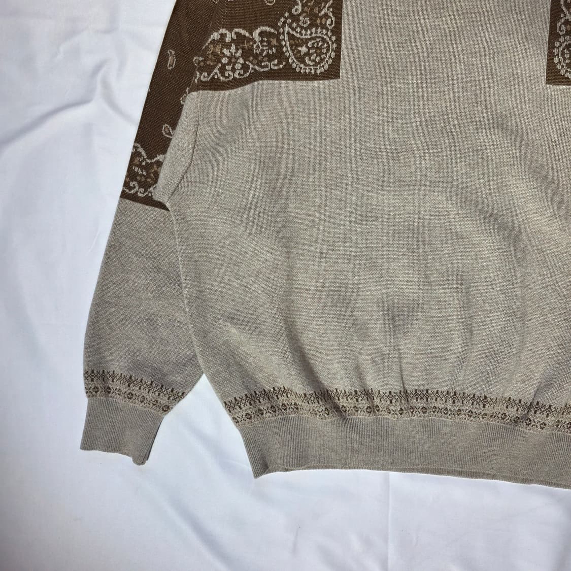 캐피탈 12G 울 반다나 니트 브라운 상품이미지5