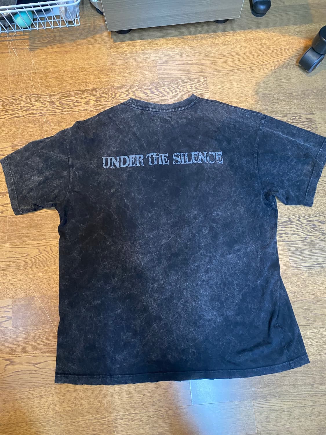 로어링라드 워시드 데미지 오버 반팔 블랙 L 상품이미지3