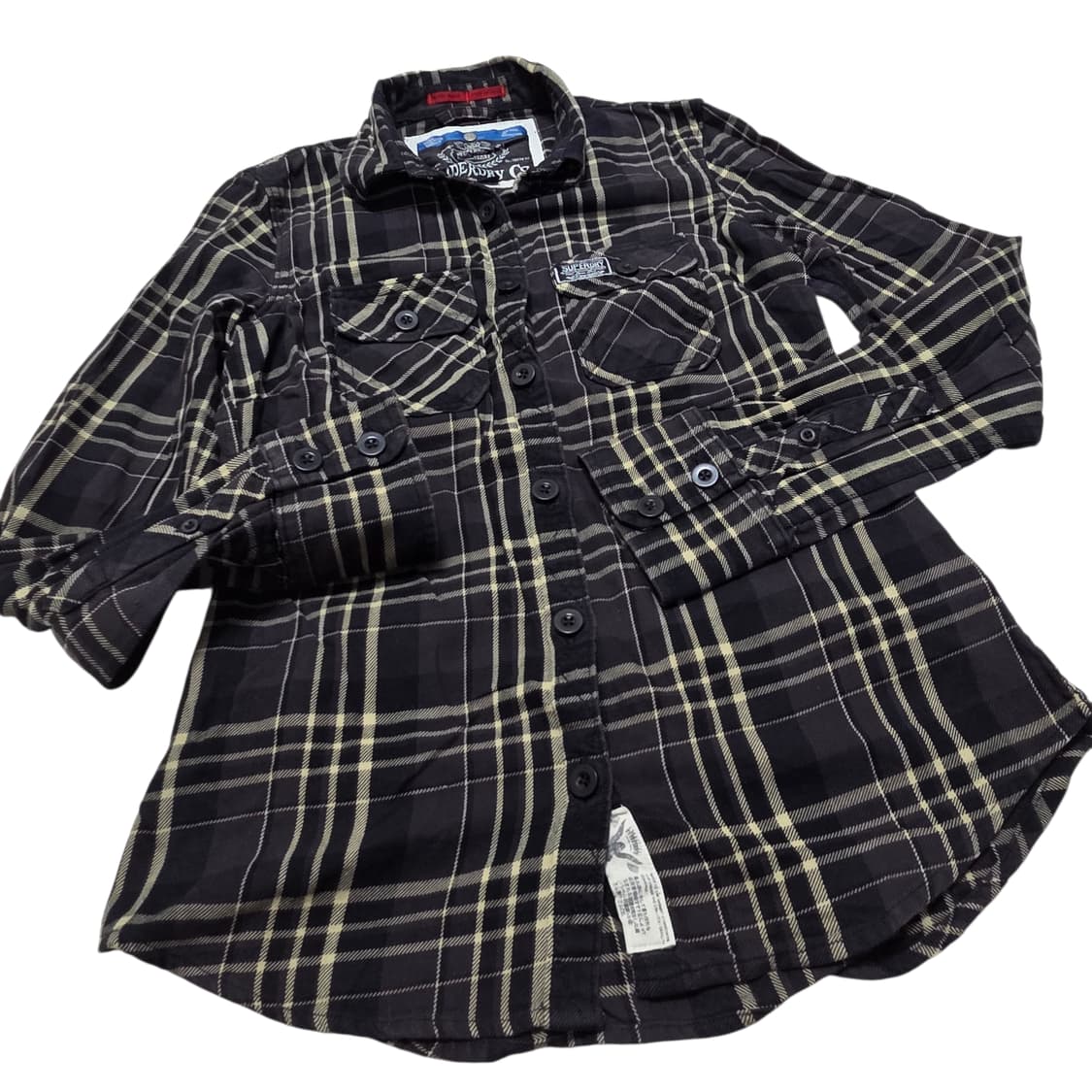 Superdry 슈퍼드라이 빈티지 투포켓 체크 패턴 셔츠 상품이미지3