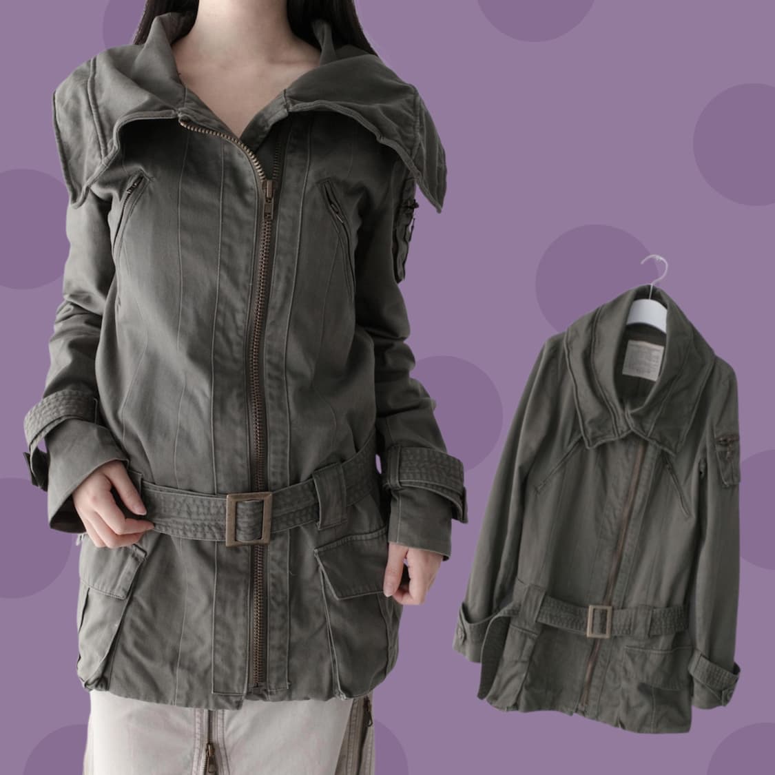 핀터깔 Goa 고아 와이드카라 사파리자켓 상품이미지1